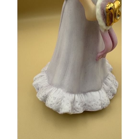 ENESCO Growing Up Birthday Girls Age 16 Porcelain Figurine Brunette 1982 Vintage - Picture 6 of 8